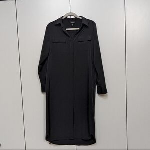 Classic long Black Shirt Dress